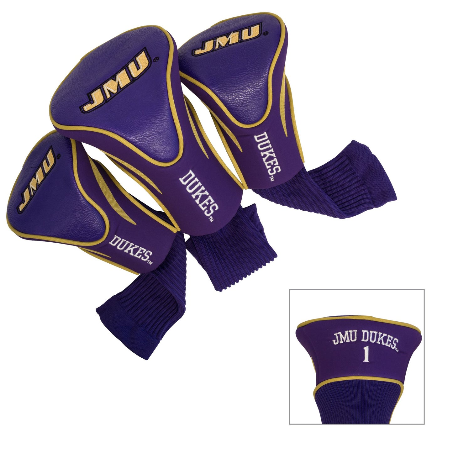 James Madison University (JMU) 3-Pack Headcovers
