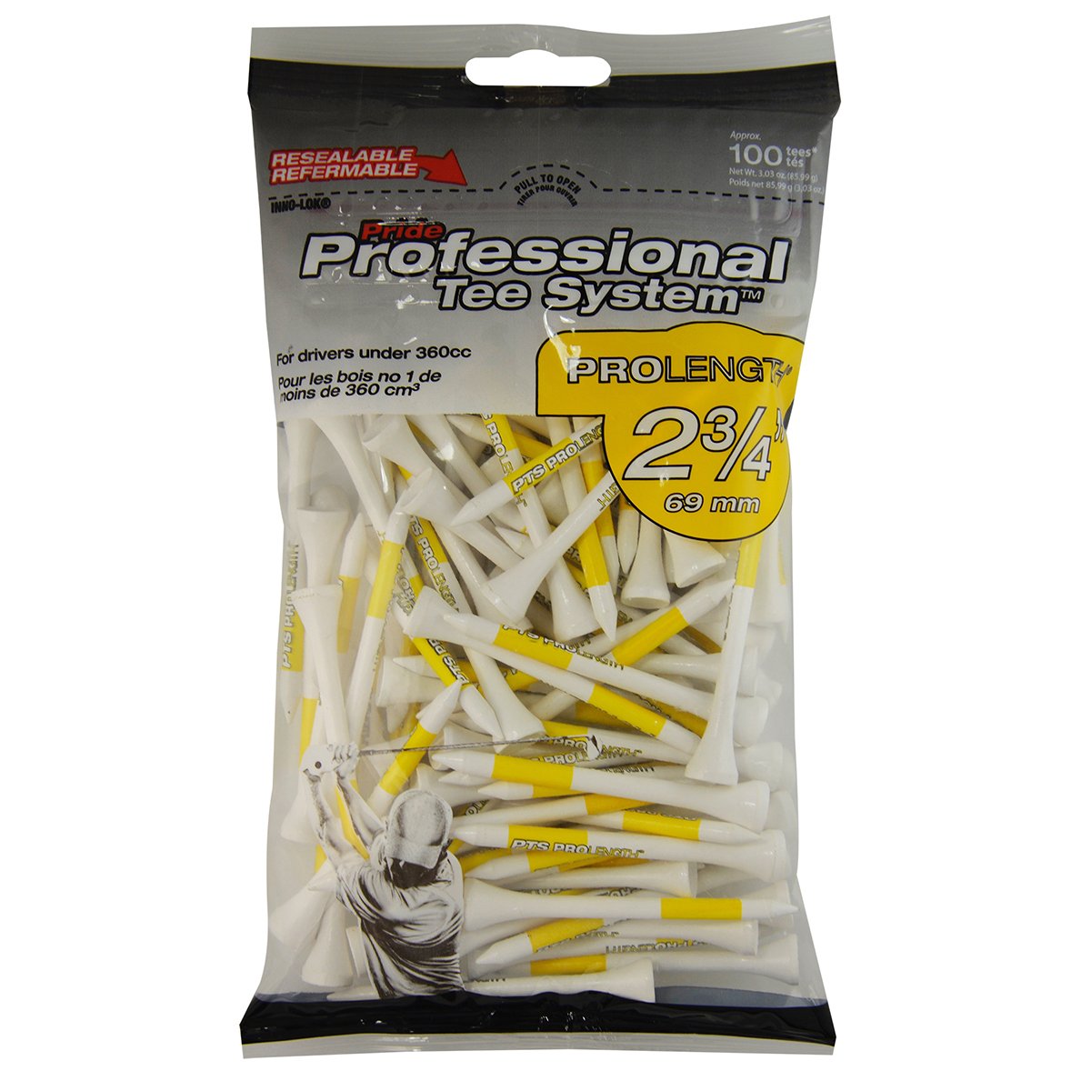 Pride Professional Tee System Wood Golf Tees
